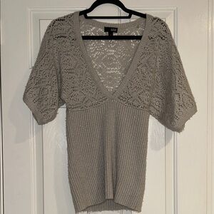 a.n.a Light Gray Textured Sweater